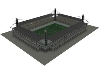 Europe Stadium 3D Model preview