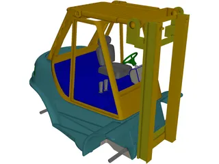 Forklift 3D Model preview