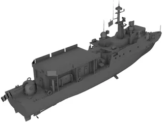 Manama Missile Boat 3D Model preview