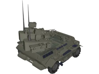 Armored Tank 3D Model preview