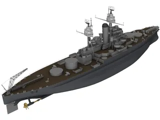 USS Oklahoma 3D Model preview