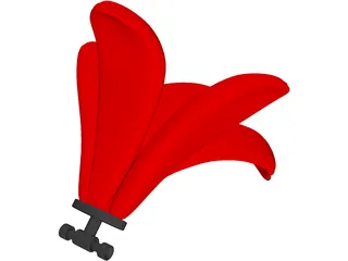 Chair Flower Shape 3D Model preview