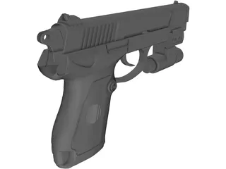 Pistol 92 Type 3D Model preview