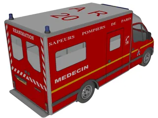 Renault Master Ambulance 3D Model preview