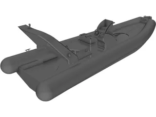 Rigid Inflatable Boat 3D Model preview