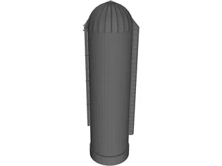 Grain Silo 3D Model preview