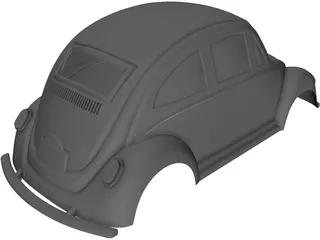Volkswagen Beetle Body 3D Model preview