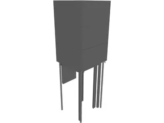 Glass Elevator 3D Model preview