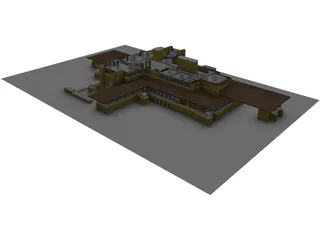 Frank Lloyd Wright Darwin Martin House 3D Model preview