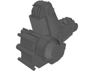 Ducati 900ss Motorcycle Engine 3D Model preview