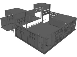 Exhibition Stand 3D Model preview