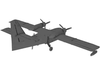 Canadair CL-215 Firefighting 3D Model preview