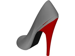 Woman Shoe 3D Model preview
