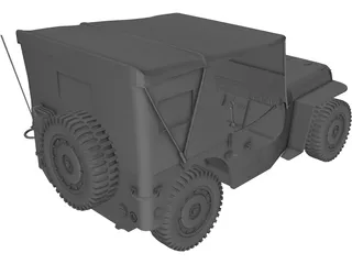 Jeep Willys 3D Model preview