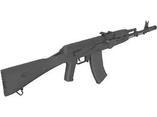 Kalasnikov AK-74 3D Model preview