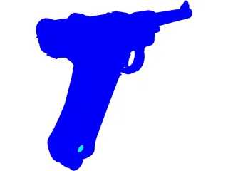 Luger P38 3D Model preview