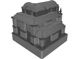 Temple 3D Model preview