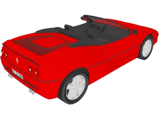 Ferrari F355 Spider 3D Model preview