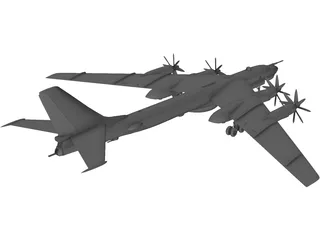 Tupolev Tu-95 Bear 3D Model preview