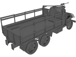 US Army Truck 3D Model preview