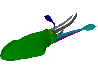Squid 3D Model preview