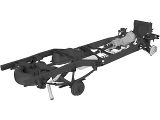 Chassis Toyota Tundra Pickup (2000) 3D Model preview