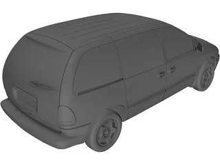 Dodge Caravan (2000) 3D Model preview