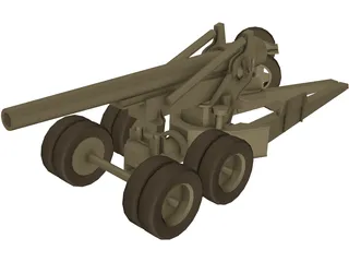 Howitzer (203 mm) 3D Model preview