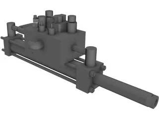 Hidraulic Actuator 3D Model preview