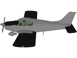 Piper PA-28 Cherokee 3D Model preview