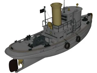 Coast Guard Tug 3D Model preview