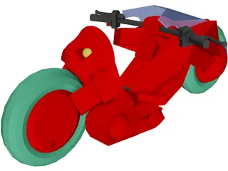 Akira Bike 3D Model preview