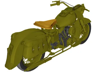 Harley-Davidson US Army (1940) 3D Model preview