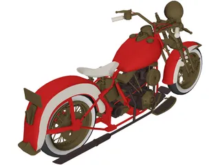 Harley-Davidson EL Type (1936) 3D Model preview
