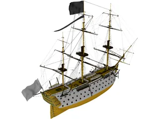 HMS Victory 3D Model preview