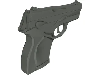 Berretta 9mm Pistol 3D Model preview