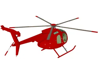 Hughes 500D 3D Model preview