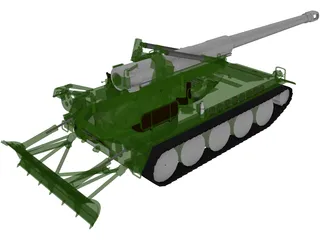 M110 A2 (203mm) 3D Model preview