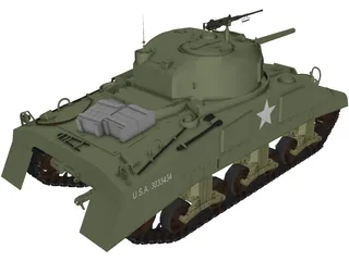 M4A3 (75) W Sherman 3D Model preview