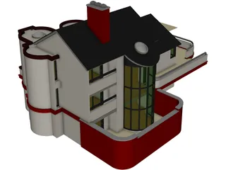 House Multi Level 3D Model preview