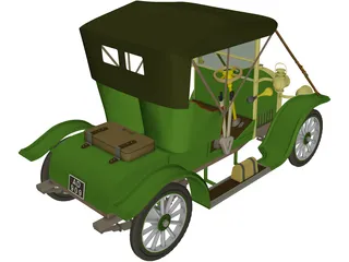 Opel Coupe (1909) 3D Model preview