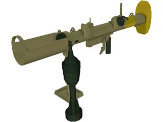 Piat Antitank Weapon 3D Model preview