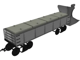 Snow Plow 500 Line 3D Model preview