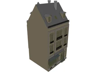 Town House 3D Model preview