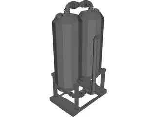 Industrial Air Dryer 3D Model preview