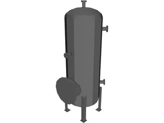 Industrial Air Receiver 3D Model preview