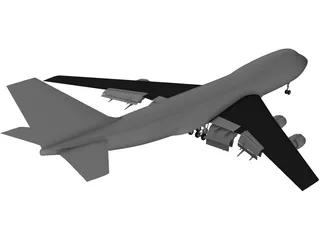 Boeing 747-200 3D Model preview