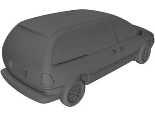 Plymouth Voyager (1997) 3D Model preview