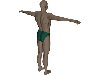 Swimmer Athlete 3D Model preview
