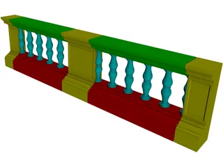 Railing 3D Model preview